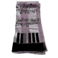 Scarf - Music Staff and Keyboard (Pink)