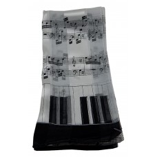 Scarf - Music Staff and Keyboard (White)