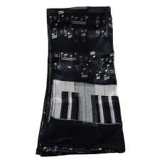 Scarf - Music Staff and Keyboard (Black)