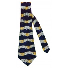 Steven Harris Waving Horizontal Staffs Neck Tie (Navy)