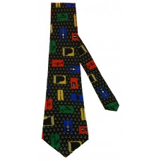 Vicky Davis Instruments in Boxes Neck Tie (Black)