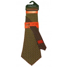Vicky Davis Horn-E Flip Neck Tie (Black/Gold)