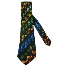 Steven Harris Diagonal Multicolored Music Symbols (Black)