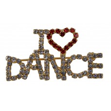 Brooch "I Heart Dance" (Gold)