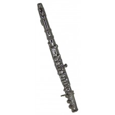 Pin Flute with Rhinestones (Silver)