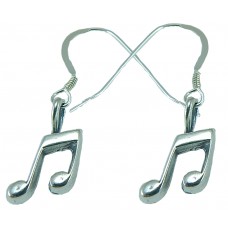 Sterling Silver Double Note Earrings