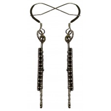 Sterling Silver Flute Earrings