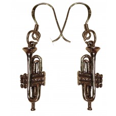Sterling Silver Trumpet Earrings