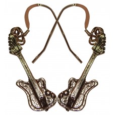 Sterling Silver Electric Guitar Earrings