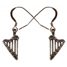 Sterling Silver Harp Earrings