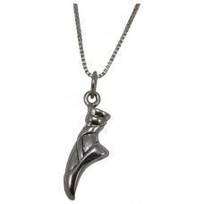 Sterling Silver Pointed Ballet Shoe Necklace