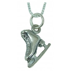 Sterling Silver Ice Skate Necklace