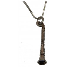 Sterling Silver Clarinet Necklace