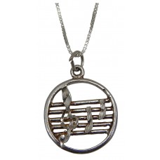 Sterling Silver Circle Staff Necklace