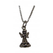 Sterling Silver Angel with Violin Necklace