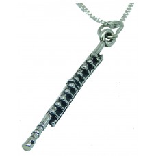 Sterling Silver Flute Necklace